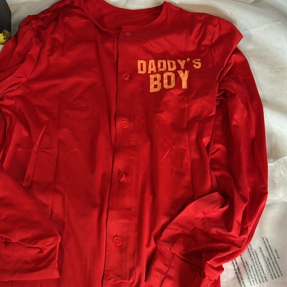 Marek & Richard Daddy's Boy Pajama Romper-Red. Size L. Men’s. NWT - Picture 5 of 6